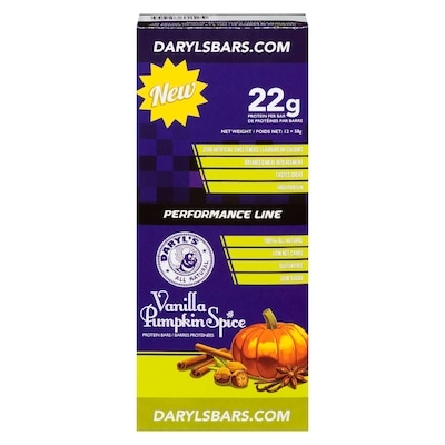 Daryl’s Barres vanille et épices à citrouille Daryls Bar 58 g, 4,81 $/100g
