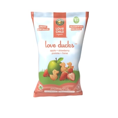 Love Child Organics Collation pomme + fraise Love Ducks 30 g, 8,30 $/100g