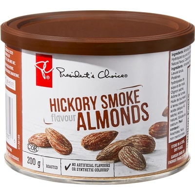 President's Choice Hickory Smoke Flavour Roasted Almonds 200 g, $2.75/100g