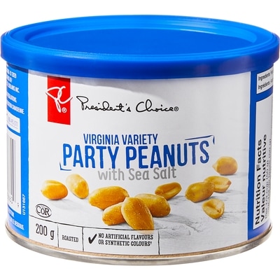 President's Choice Virginia Variety Party Peanuts With Sea Salt 200 g, $2.00/100g