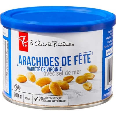 Arachides de fête, variété de Virginie avec sel de mer