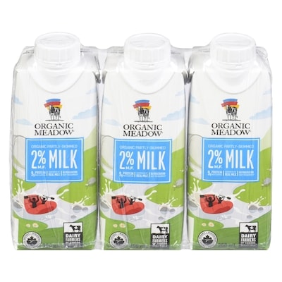 Organic Meadow Organic Partly Skimmed Milk 2% M.F. 3x250.0 ml, $0.93/100ml