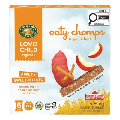 Love Child Organics Barres collation pomme + patate douce Oaty Chomps 138 g, 3,26 $/100g