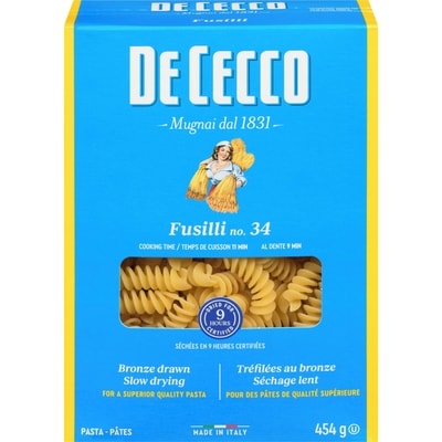 De Cecco Pasta Fusilli No. 34 450 g, $0.66/100g