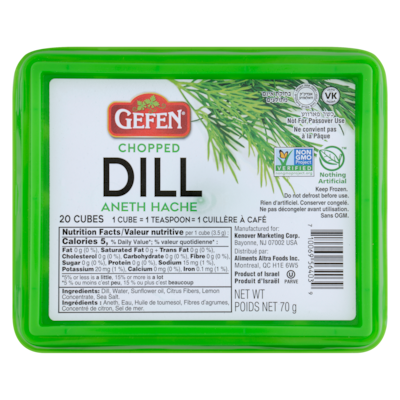 Gefen Cubes d'aneth haché, paquet de 20 71 g, 7,45 $/100g