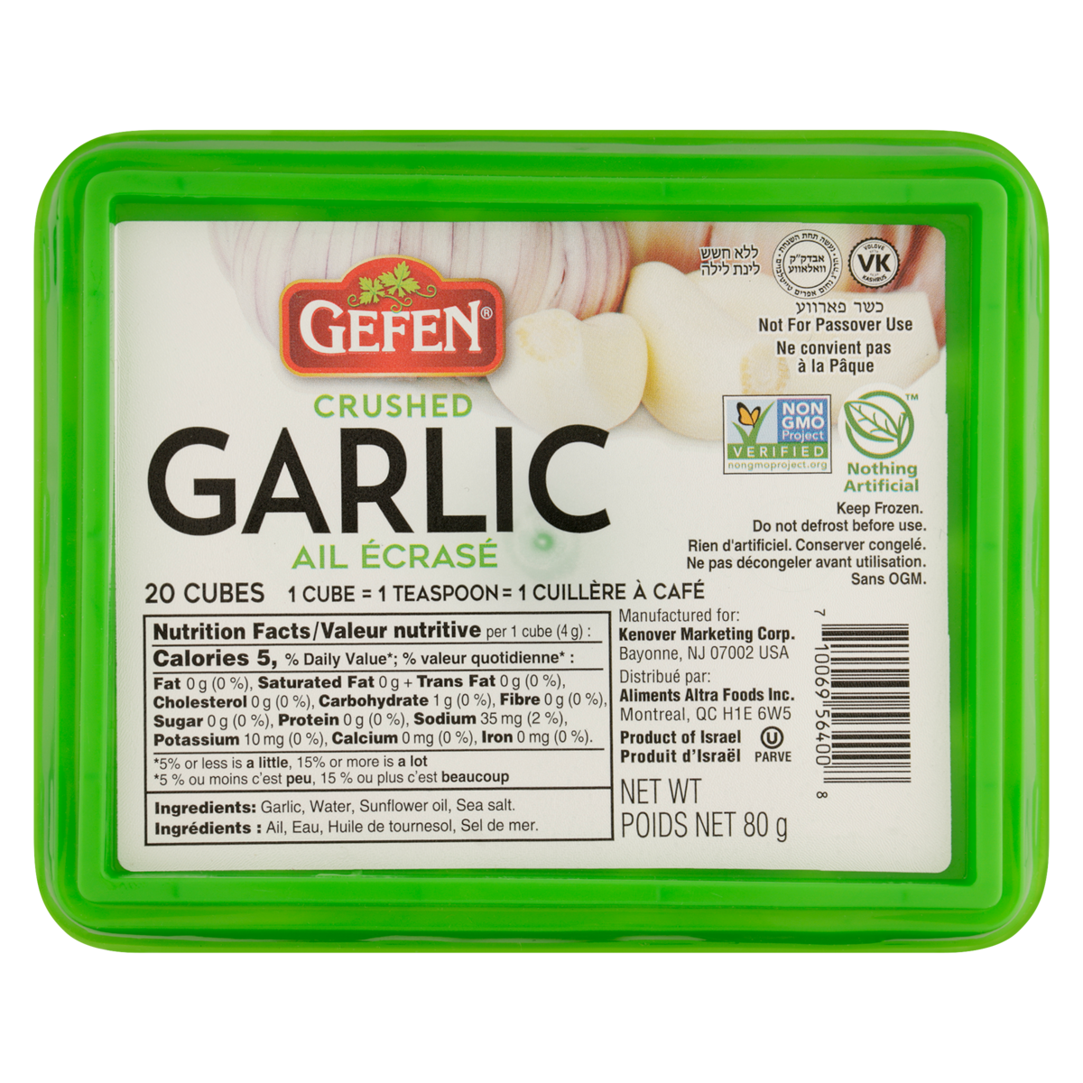 Gefen Kosher Crushed Garlic Cubes