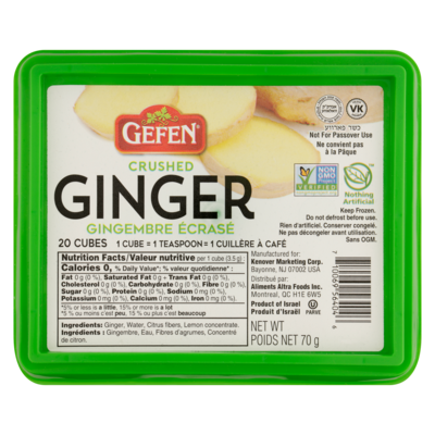 Gefen Gingembre écrasé 20 cubes 71 g, 7,45 $/100g