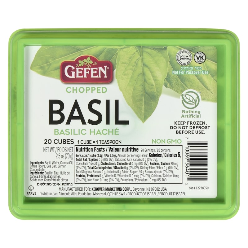 Chopped Basil Cubes