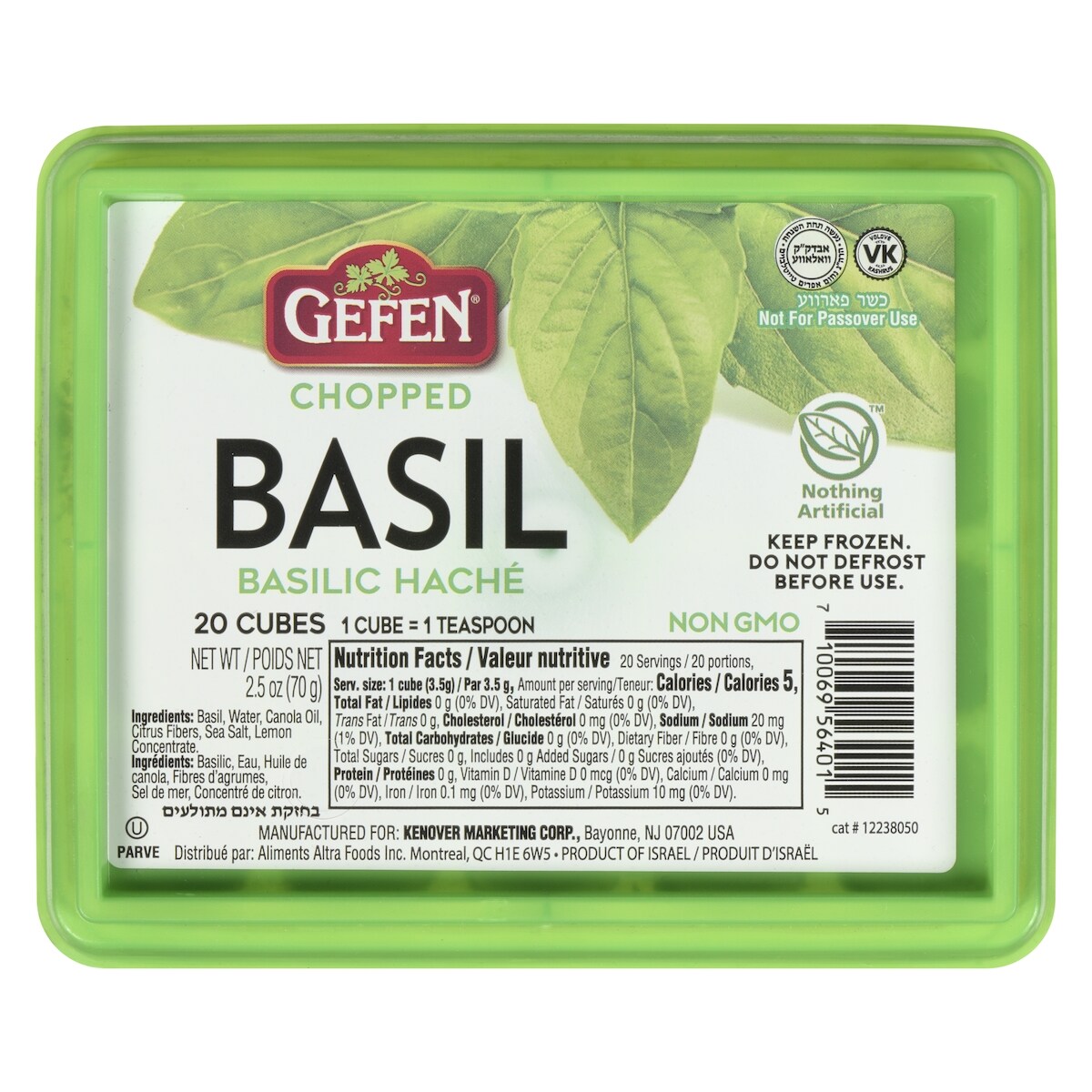 Gefen Cubes de basilic haché 71 g, 7,04 $/100g