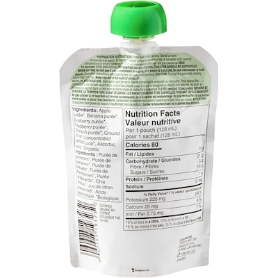 Fruit, Spinach, and Chia Strained Organic Baby Food