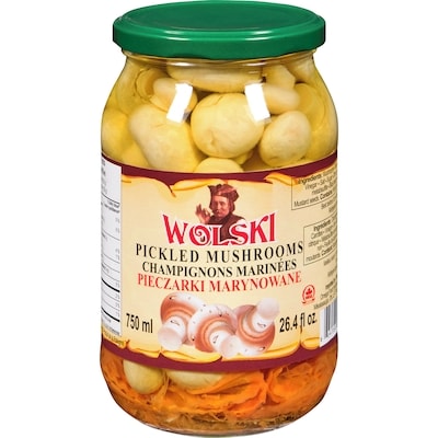 Wolski Champignons Marinées 750 ml, 1,20 $/100ml