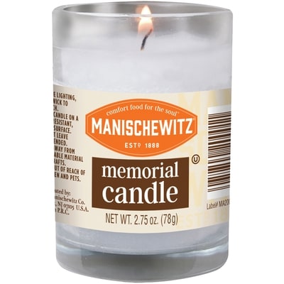 Manischewitz Memorial Candle, Glass 1 ea, $1.99/1ea