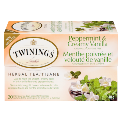 Twinings Menthe poivrée et vanille crémeuse 20 ea, 0,25 $/1ch