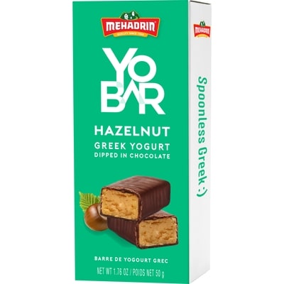 Mehadrin Yobar Greek Yogurt Bar, Hazelnut 50 g, $8.00/100g