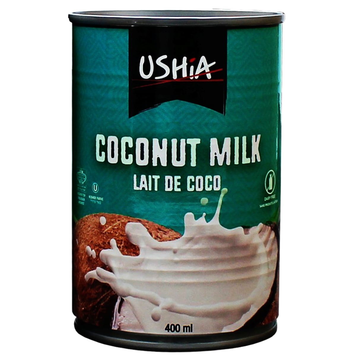 Ushia Lait de coco casher 400 ml, 0,75 $/100ml