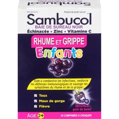 Sambucol Sambucol Rhume Grip Enf 112770 24 ea, 0,69 $/1ch