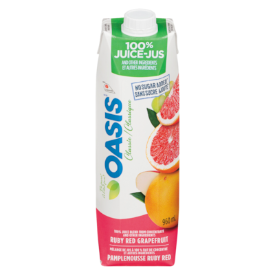 Oasis Jus de pamplemousse Ruby Red 960 ml, 0,14 $/100ml