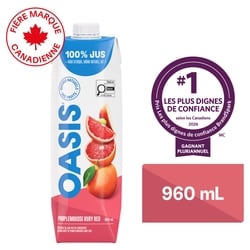 Oasis Jus de pamplemousse Ruby Red 960 ml, 0,13 $/100ml