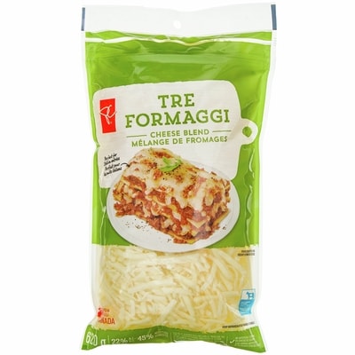 le Choix du Président Mélange de fromages râpés Tre Formaggi 620 g, 2,01 $/100g