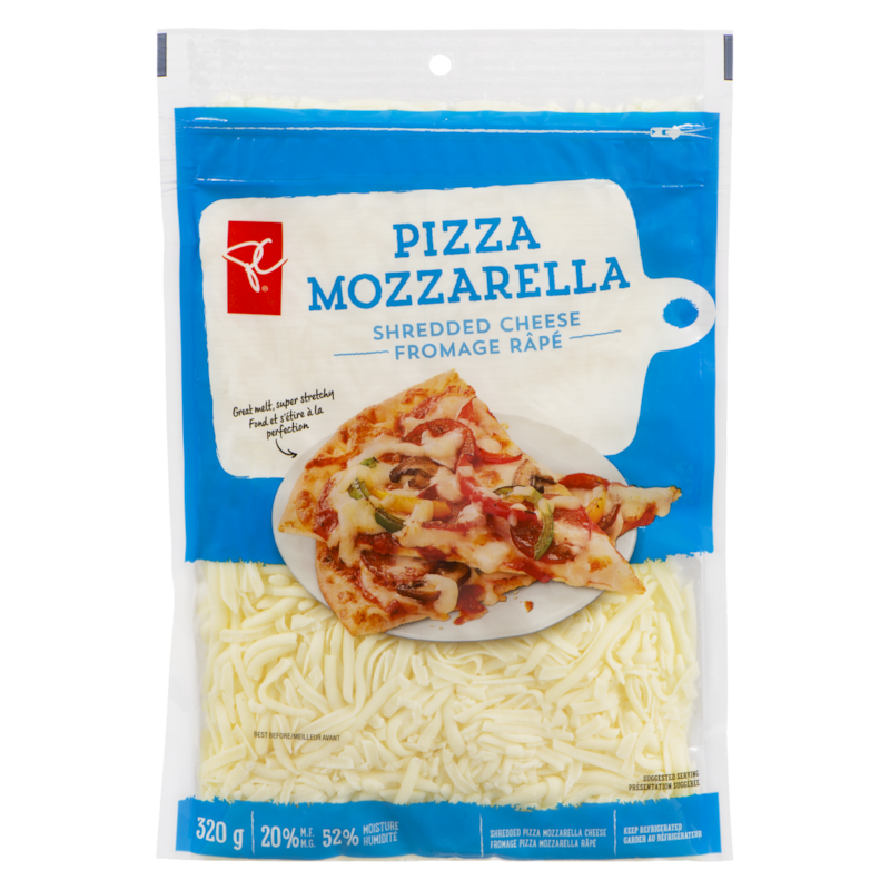 President's Choice Pizza Mozzarella Shredded Cheese - 320 g