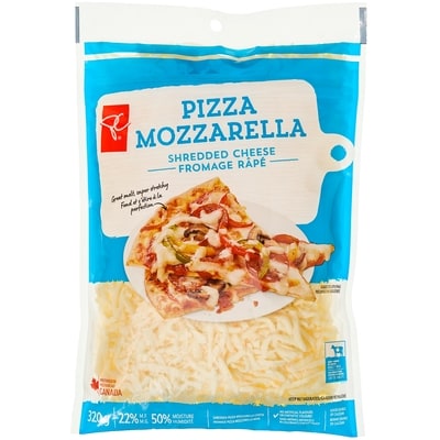 President's Choice Pizza Mozzarella Shredded Cheese 320 g, $1.56/100g