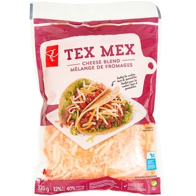 le Choix du Président Mélange de fromages râpés tex mex 320 g, 2,03 $/100g