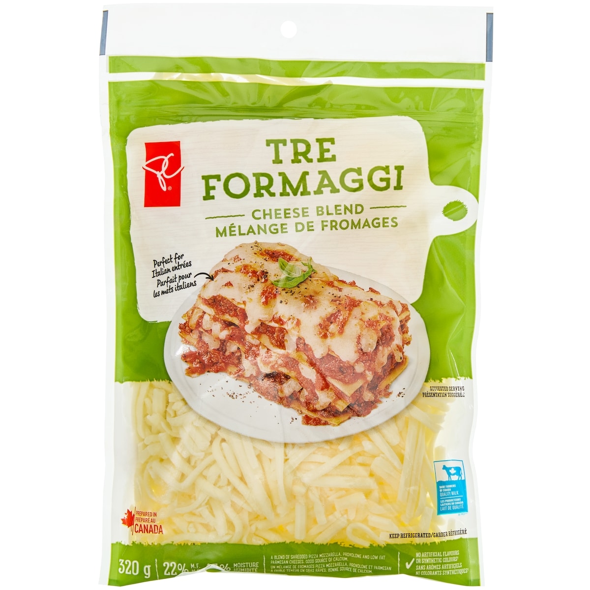 President's Choice Tre Formaggi Shredded Cheese Blend