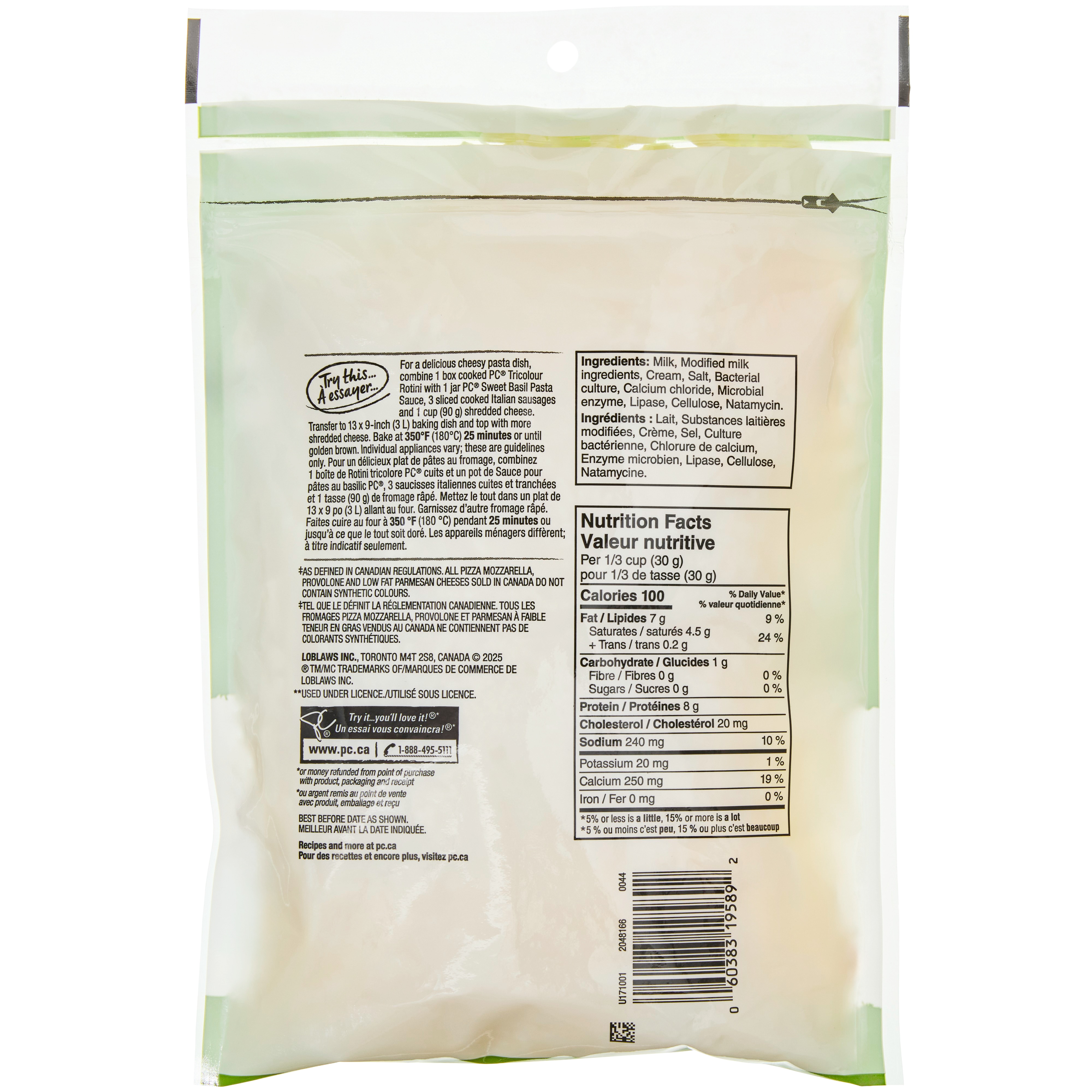 Tre Formaggi Shredded Cheese Blend