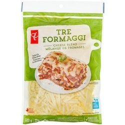 le Choix du Président Mélange de fromages râpés tre formaggi 320 g, 1,88 $/100g