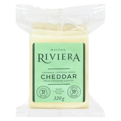 Riviera Fresh Cheddar Cheese 31 % M.F. 320 g, $3.03/100g