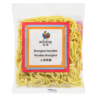 Rooster Noodles Shanghai 400 g, $0.75/100g