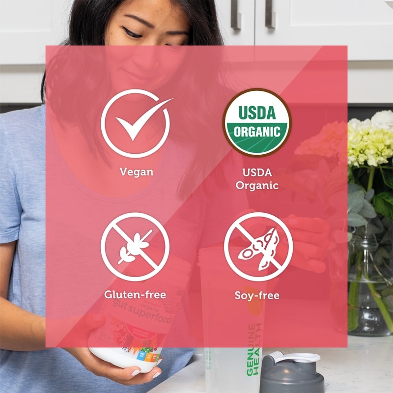 High Fibre Gut Superfoods+, Unflavoured Unsweetened Vegan Powder