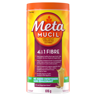 Metamucil Fibre Smooth Texture Sugar Free Unflavored 114 Doses 616 g, $5.60/100g