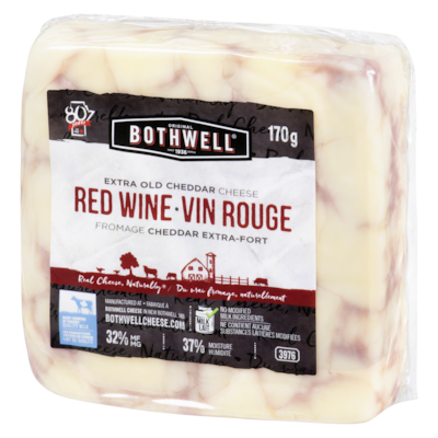 Fromage cheddar vieilli au vin rouge