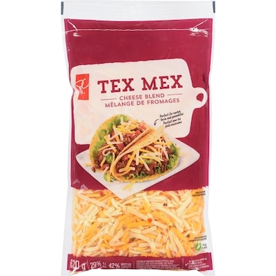 President's Choice Tex Mex Shredded Cheese Blend 620 g, $2.01/100g