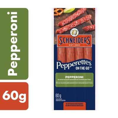 Schneiders Pepperettes On-the-go Sausage Sticks, Pepperoni 60 g, $7.48/100g