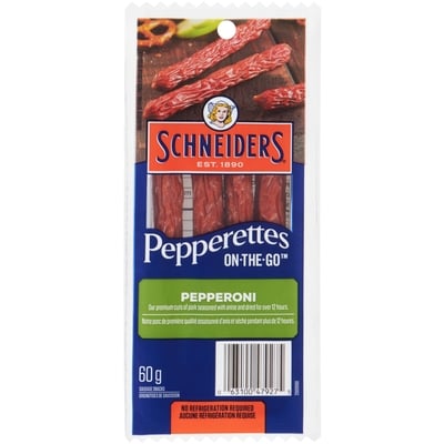 Schneiders Pepperettes On-the-go Sausage Sticks, Pepperoni 60 g, $5.82/100g