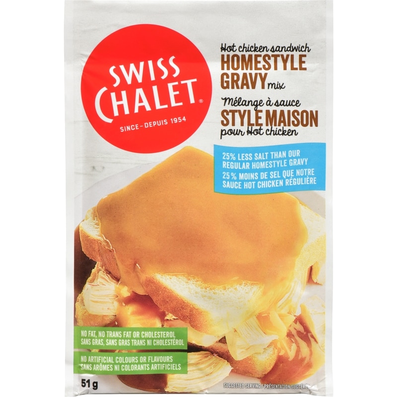 Homestyle Gravy Mix Hot Chicken Sandwich 25% Less Salt