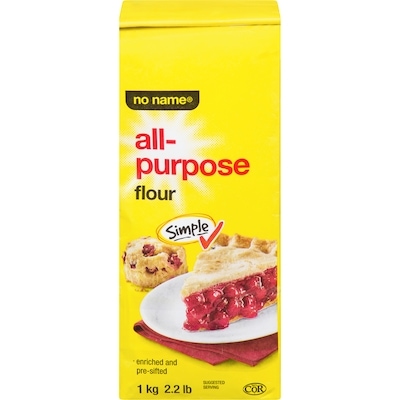 No Name All-Purpose Flour 1 kg, $0.30/100g