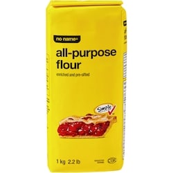 Sans Nom Farine tout usage 1 kg, 0,25 $/100g