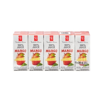 President's Choice Mango Juice Boxes  10x200.0 ml, $0.25/100ml