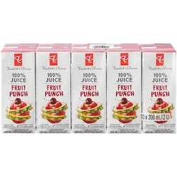 President's Choice Fruit Punch Juice Boxes  10x200.0 ml, $0.22/100ml