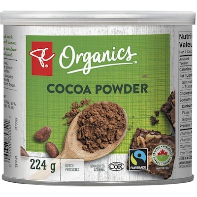 PC Organics Organic Cocoa Powder 224 g, $5.13/100g