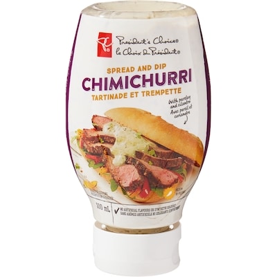 le Choix du Président Tartinade et trempette chimichurri 300 ml, 1,60 $/100ml