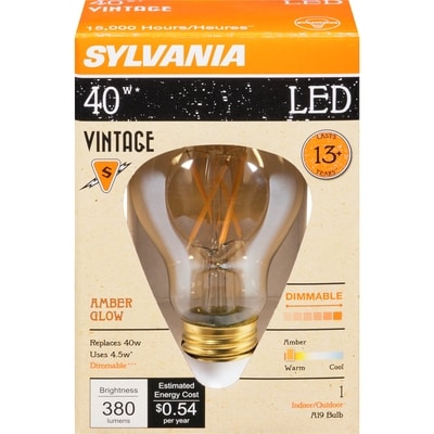 Sylvania 15000 Hour LED 4.5W A19 1 ea, $10.00/1ea