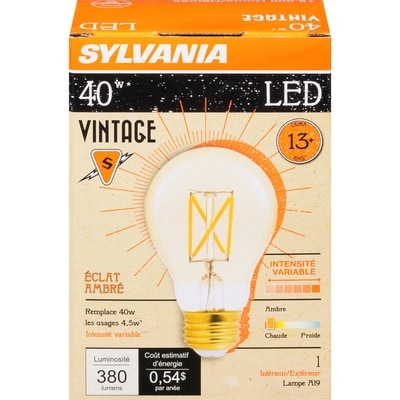 Sylvania Ampoule à DEL, 15 000 heures, 4,5 W A19 1 ea, 9,00 $/1ch