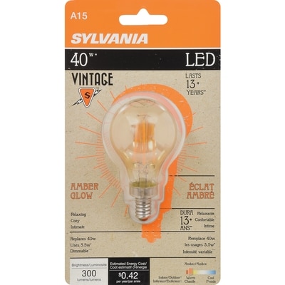 Sylvania 15000 Hour LED 4W A15 1 ea, $11.50/1ea
