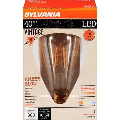 Sylvania 15000 Hour LED 4.5W ST19 1 ea, $12.50/1ea