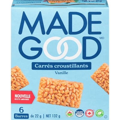 Made Good Carrés croustillants à la vanille  132 g, 3,03 $/100g