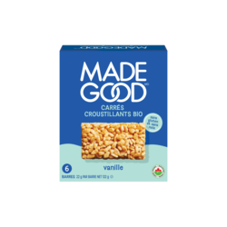 Made Good Carrés croustillants à la vanille Boîte de 6 barres 132 g, 3,03 $/100g
